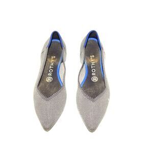 Rothy’s The Pointed Toe Ballet Flats Shoes Women's Size 7.5 Cloud Grey Birdseye